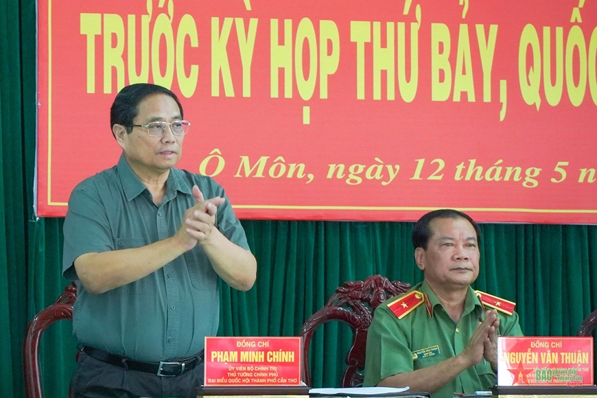 Thủ tướng Phạm Minh Chính tiếp xúc cử tri tại TP Cần Thơ